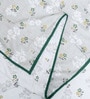 Green Cotton Floral 300 GSM Double Bed Reversible Dohar