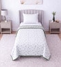 Green Cotton Floral 300 GSM Single Bed Reversible Dohar