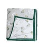 Green Cotton Floral 300 GSM Single Bed Reversible Dohar