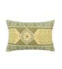 Green Traditional Cotton 22 x 14 Inches Cushion Cover