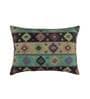 Multicolor Woven Cotton 24 x 16 Inches Cushion Cover