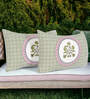 Green 220 TC Cotton Floral 28 x 18 Inch inches Pillow Covers (Pack of 2)