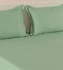 Green Cotton 400TC King Size Bedsheet Gift Set