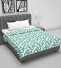 Green Cotton Patterned 120 GSM Double Bed Dohar