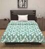 Green Cotton Patterned 120 GSM Single Bed Dohar