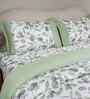 Green Cotton Polyester Fruit Print 115 GSM Double Bed Quilt