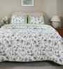 Green Cotton Polyester Fruit Print 115 GSM Double Bed Quilt