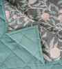 Green Cotton Polyester Fruit Print 115 GSM Double Bed Quilt