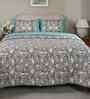 Green Cotton Polyester Fruit Print 115 GSM Double Bed Quilt