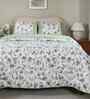Green Cotton Polyester Fruit Print 115 GSM Single Bed Quilt