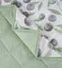 Green Cotton Polyester Fruit Print 115 GSM Single Bed Quilt