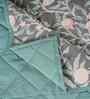 Green Cotton Polyester Fruit Print 115 GSM Single Bed Quilt