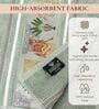 Green Cotton Printed  460 GSM Bath Towel (1Pc)