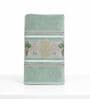 Green Cotton Printed  460 GSM Bath Towel (1Pc)