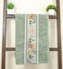 Green Cotton Printed  460 GSM Bath Towel (1Pc)
