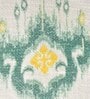 Green Cotton Printed 59x51 Inches Throw with 1 Cushion Cover