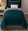 Green Cotton 210TC Solid Plain All Weather Single 150GSM Reversible Comforter