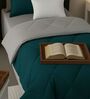 Green Cotton 210TC Solid Plain All Weather Single 150GSM Reversible Comforter