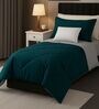Green Cotton 210TC Solid Plain All Weather Single 150GSM Reversible Comforter