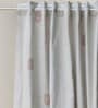 Off White Cotton Traditional 7.5Ft  Blackout Rod Pocket 1 Pc Door Curtain