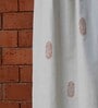 Off White Cotton Traditional 7.5Ft  Blackout Rod Pocket 1 Pc Door Curtain