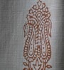 Off White Cotton Traditional 7.5Ft  Blackout Rod Pocket 1 Pc Door Curtain