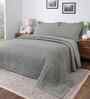 Green Cotton Solid 110 GSM Single Bed Quilt