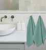 Green Cotton Solid 180 GSM Hand Towels (2 Pc)