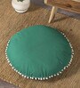 Green Solid Cotton 20 x 20 Inch Cushion Covers (Set of 2)