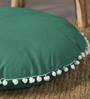Green Solid Cotton 20 x 20 Inch Cushion Covers (Set of 2)