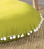 Green Solid Cotton 20 x 20 Inches Cushion Covers (Set of 2)