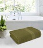 Green Cotton Solid 350 GSM Bath Towel