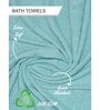 Sea Green Cotton Solid 500 GSM Bath Towels (Set of 3)