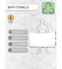 Sea Green Cotton Solid 500 GSM Bath Towels (Set of 3)