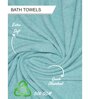 Sea Green Cotton Solid 500 GSM Bath Towels (Set of 4)