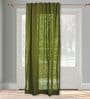 Green Cotton Solid 9ft Blackout Rod Pocket Door Curtain (1 Pc)