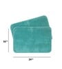 Green Solid Cotton 31x19 Inches AntiSkid Bath Mats (Set of 2)