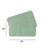 Green Solid Cotton 24x16 Inches AntiSkid Bath Mats (Set of 2)