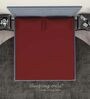 Maroon Cotton Solid Finest 300TC Plain Super King Bedsheet with 2 Pillow Covers