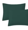Green Cotton Solid 210TC Plain Set of 2 Pillow Covers
