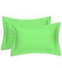 Green Cotton Solid 210TC Plain Set of 2 Pillow Covers