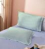 Green Cotton Solid 210TC Plain Set of 2 Pillow Covers