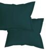 Green Cotton Solid 210TC Plain Super King Bedsheet with 2 Pillow Covers