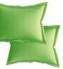 Green Cotton Solid 210TC Plain Super King Bedsheet with 2 Pillow Covers