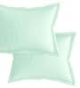 Green Cotton Solid 210TC Plain Super King Bedsheet with 2 Pillow Covers