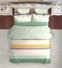 Green Cotton Stripe 150 GSM Double Bed Comforter