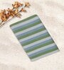 Green Cotton Striped 220 GSM Bath Towels 2 Pc