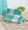 Green Cotton Striped 225 GSM Bath Towels Pack of 2