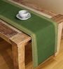 Solid Color Green Cotton 72x13 Inches Table Runner