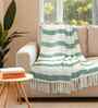 Green Cotton Throw